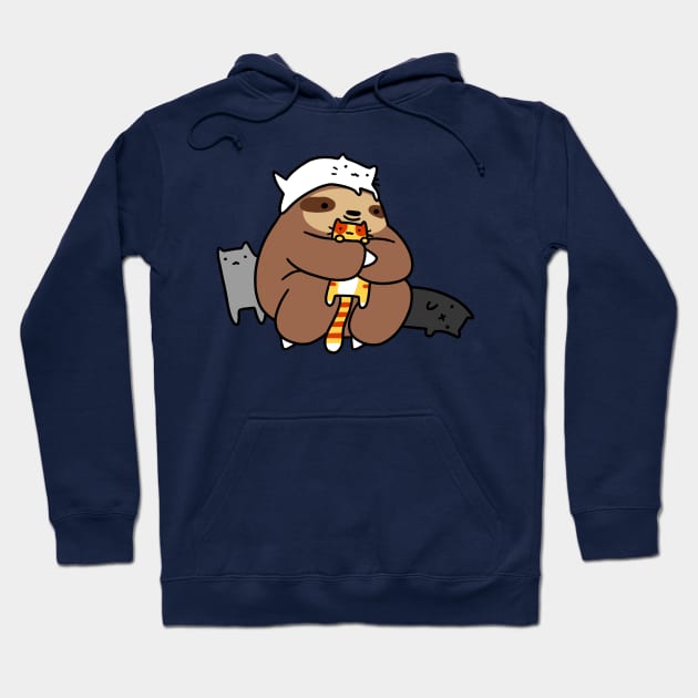 Sloth Love Cats Hoodie by saradaboru